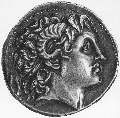 Alexander the Great coin with a horn