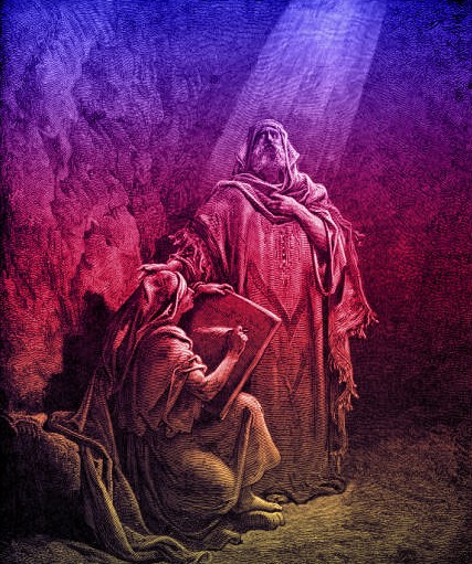 Jeremiah dictating to Baruch