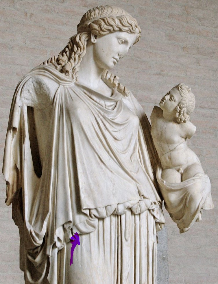 Greek Statue of Woman and Baby