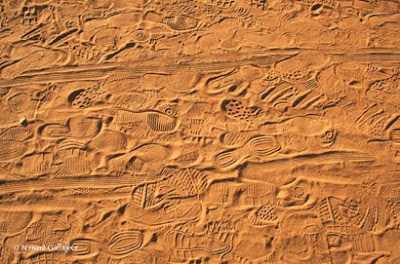 Footprints in sand