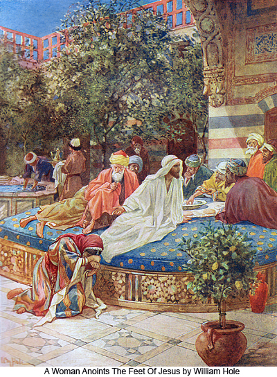 A Woman Anoints The Feet of Jesus