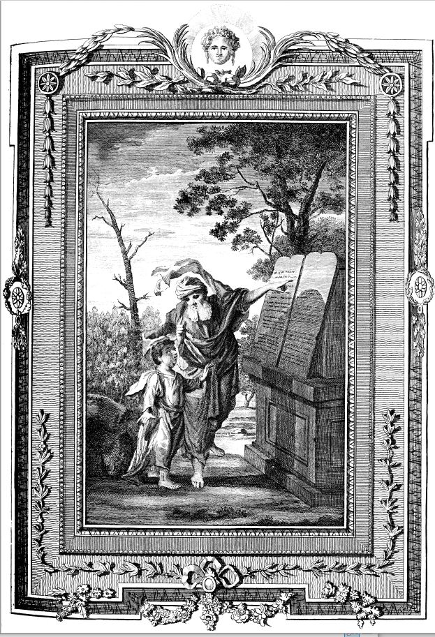Parent Teaching a Child the Commandments