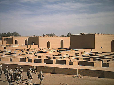 babylon ruins with US marines